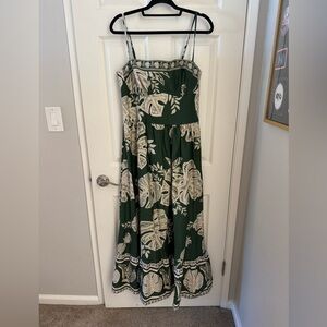 Brazil exclusive FARM Rio palm print maxi dress